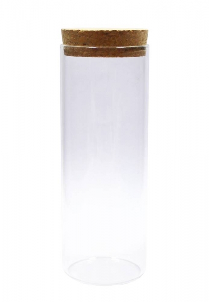 Korkenglas/Zylinderglas 360ml rund für Kerze inkl. Kork